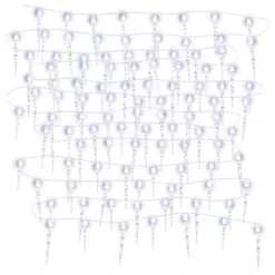 VidaXL Christmas Icicle Lights 40pcs Cold White Acrylic Remote Control 21 VidaXL Christmas Icicle Lights 40pcs Cold White Acrylic Remote Control -Deals Vidaxl Store image 8 328613