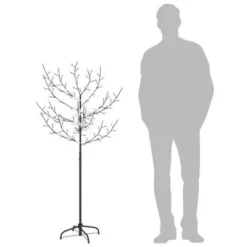 VidaXL Christmas Tree 120 LEDs Warm White Light Cherry Blossom 150 Cm -Deals Vidaxl Store image 8 328654