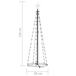 VidaXL Christmas Cone Tree 70 Warm White LEDs Decoration 50x120 Cm -Deals Vidaxl Store image 8 328688