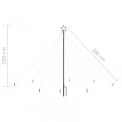 VidaXL LED Christmas Waterfall Tree Lights Indoor Outdoor 400 LEDs 2.5 M 17 VidaXL LED Christmas Waterfall Tree Lights Indoor Outdoor 400 LEDs 2.5 M -Deals Vidaxl Store image 8 328727