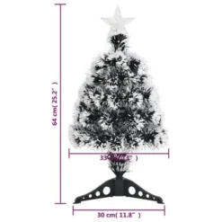VidaXL Pre-lit Christmas Tree Green And White 64 Cm Fibre Optic 17 VidaXL Pre-lit Christmas Tree Green And White 64 Cm Fibre Optic -Deals Vidaxl Store image 8 329065