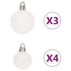 VidaXL 65 Piece Christmas Bauble Set Pink/Red/White -Deals Vidaxl Store image 8 330087