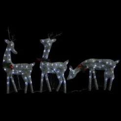 VidaXL Christmas Reindeer Family 270x7x90 Cm Silver Cold White Mesh 24 VidaXL Christmas Reindeer Family 270x7x90 Cm Silver Cold White Mesh -Deals Vidaxl Store image 8 342677
