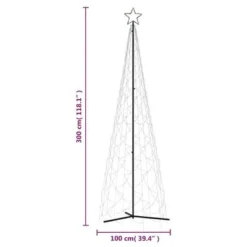 VidaXL Christmas Cone Tree Colourful 500 LEDs 100x300 Cm -Deals Vidaxl Store image 8 343710