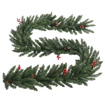 VidaXL Artificial Christmas Trees 2 Pcs With Wreath, Garland And LEDs 10 VidaXL Artificial Christmas Trees 2 Pcs With Wreath, Garland And LEDs - Image 8
