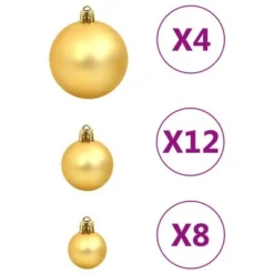 VidaXL 112 Piece Christmas Bauble Set Red / Green / Gold Polystyrene 29 VidaXL 112 Piece Christmas Bauble Set Red / Green / Gold Polystyrene -Deals Vidaxl Store image 8 356114