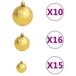 VidaXL Artificial Pre-lit Christmas Tree With Ball Set&Pinecones 210 Cm 24 VidaXL Artificial Pre-lit Christmas Tree With Ball Set&Pinecones 210 Cm -Deals Vidaxl Store image 9 3077532