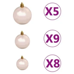 VidaXL Nordmann Fir Artificial Christmas Tree LED&Ball Set Green 210cm 26 VidaXL Nordmann Fir Artificial Christmas Tree LED&Ball Set Green 210cm -Deals Vidaxl Store image 9 3077647