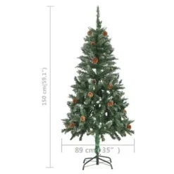 VidaXL Artificial Pre-lit Christmas Tree With Pine Cones 150 Cm -Deals Vidaxl Store image 9 3077746