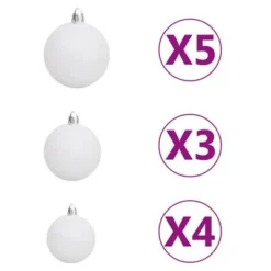 VidaXL Artificial Christmas Tree LED&Ball Set&Flocked Snow 120cm PVC&PE -Deals Vidaxl Store image 9 3077927