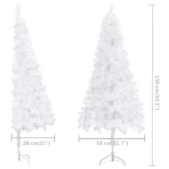 VidaXL Corner Artificial Pre-lit Christmas Tree White 150 Cm PVC -Deals Vidaxl Store image 9 3077938