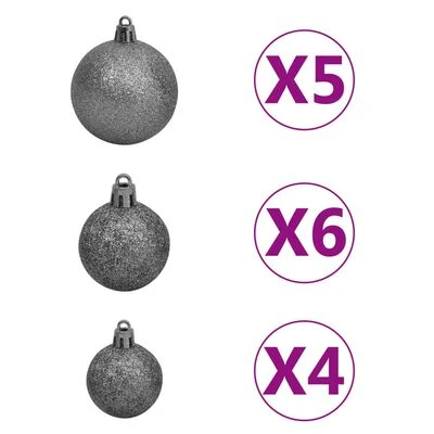 VidaXL Corner Artificial Christmas Tree LEDs&Ball Set Green 120 Cm PVC 11 VidaXL Corner Artificial Christmas Tree LEDs&Ball Set Green 120 Cm PVC - Image 9