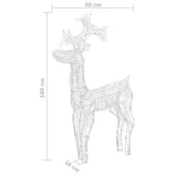 VidaXL Reindeer Christmas Decoration 90 LEDs 60x16x100 Cm Acrylic -Deals Vidaxl Store image 9 329778