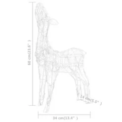 VidaXL Acrylic Reindeer Family Christmas Decoration 160 LED Warm White -Deals Vidaxl Store image 9 329789