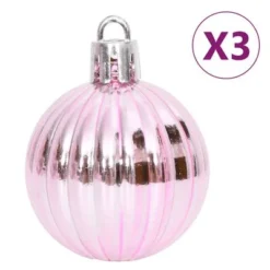 VidaXL 65 Piece Christmas Bauble Set Pink/Red/White -Deals Vidaxl Store image 9 330087