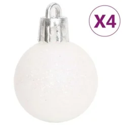 VidaXL 70 Piece Christmas Bauble Set Silver And White -Deals Vidaxl Store image 9 330090