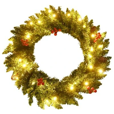 VidaXL Artificial Christmas Trees 2 Pcs With Wreath, Garland And LEDs 11 VidaXL Artificial Christmas Trees 2 Pcs With Wreath, Garland And LEDs - Image 9