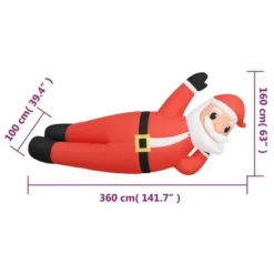 VidaXL Christmas Inflatable Lying Santa LED 160 Cm -Deals Vidaxl Store image 9 345302
