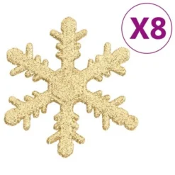 VidaXL 111 Piece Christmas Bauble Set Gold Polystyrene -Deals Vidaxl Store image 9 356109