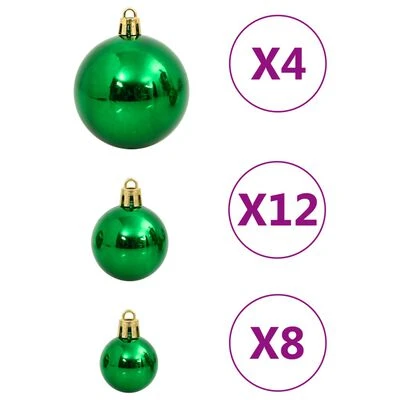 VidaXL 112 Piece Christmas Bauble Set Red / Green / Gold Polystyrene 11 VidaXL 112 Piece Christmas Bauble Set Red / Green / Gold Polystyrene - Image 9