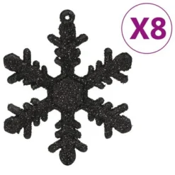 VidaXL 111 Piece Christmas Bauble Set Black Polystyrene -Deals Vidaxl Store image 9 356116