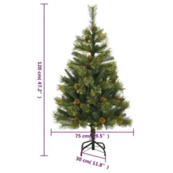VidaXL Artificial Hinged Christmas Tree With Cones 120 Cm 19 VidaXL Artificial Hinged Christmas Tree With Cones 120 Cm -Deals Vidaxl Store image 9 357700