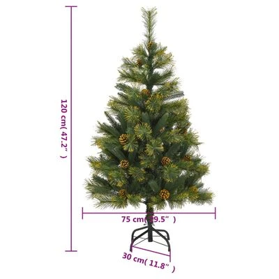 VidaXL Artificial Hinged Christmas Tree With Cones 120 Cm 11 VidaXL Artificial Hinged Christmas Tree With Cones 120 Cm - Image 9