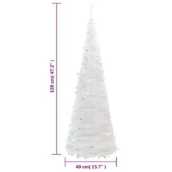 VidaXL Artificial Christmas Tree Pop-up 50 LEDs White 120 Cm 19 VidaXL Artificial Christmas Tree Pop-up 50 LEDs White 120 Cm -Deals Vidaxl Store image 9 357752