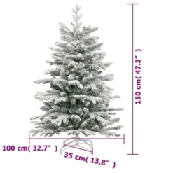 VidaXL Artificial Hinged Christmas Tree With Flocked Snow 150 Cm 19 VidaXL Artificial Hinged Christmas Tree With Flocked Snow 150 Cm -Deals Vidaxl Store image 9 358385